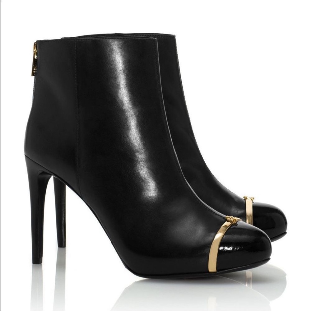 Tory Burch Pacey Cap Toe Leather Ankle Bootie - Picture 8 of 8